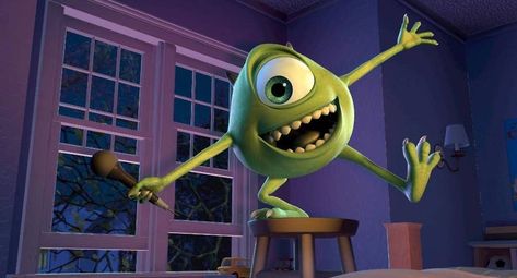 18 Unanswerable Questions I Have About Disney Movies Monsters Inc University, Mike From Monsters Inc, Circus Characters, Disney Pixar Characters, Green Characters, Tom Y Jerry, Love Series, Disney Pixar Movies, Pixar Characters