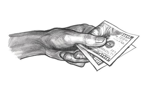 Illustration about Hand with money, pencil drawing, scetch. Illustration of background, icon, illustration - 76196828 Eraser Art, Aesthetic Money, Money Drawing, Manifestation Money, Handmade Portrait, Money Icons, Colored Pencil Set, Money Sign, Saving Challenge