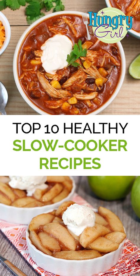 Hungry Girl Recipes Dinner, Hungry Girl Recipes, Slow Cooker Breakfast, Crockpot Healthy, Easy Keto Meal Plan, Slow Cooker Apples, Crockpot Recipe, Simply Filling, Soup Recipes Slow Cooker