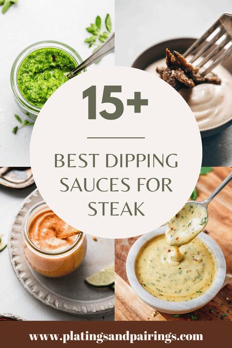 Beef Dipping Sauce Recipe, Steak Bites With Dipping Sauce, Herb Steak Sauce, Asian Steak Dipping Sauce, Steak Sauce Healthy, Brazilian Steak Sauce, Dip For Steak Bites, Sauce For Grilled Steak, Fancy Steak Sauce