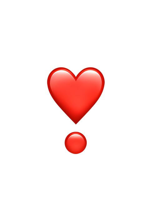 The ❣️ Heart Exclamation emoji appears as a small red heart with a bold exclamation point in the center. The heart is symmetrical and has a smooth, curved shape, while the exclamation point is straight and vertical. The overall appearance is simple and straightforward, conveying a strong and enthusiastic expression of love or excitement. Exclamation Mark Wallpaper, Emoji Ip, White Heart Emoji, Ios Emojis, Phone Emoji, Emojis Iphone, Apple Emojis, Love Emoji, Small Red Heart