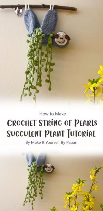 Best Succulent String of Pearls Free Crochet Pattern Ideas - Carolinamontoni.com Crochet String Of Pearls, Crochet Succulent, Crochet Patterns Free, String Of Pearls, Pattern Ideas, Succulent Plant, Easy Projects, Planting Succulents, Easy Crochet