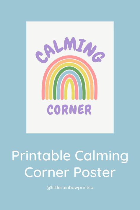 Accompany your child's calming corner with a printable poster. -- educational art wall art nursery decor digital download calming corner kids room art calming strategies calm down skills preschool poster toddler emotions coping techniques teacher resources Calm Down Corner Posters Free, Calming Corner Posters Free Printable, Calming Strategies For Kids Printable, Calm Down Corner Free Printables, Emotional Activities, Calming Corner, Social Emotional Activities, Calm Down Corner, Calming Strategies