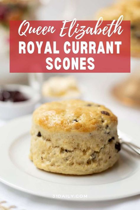 A Royal Currant Scones Recipe, from the archives of Queen Elizabeth, to serve with afternoon tea, or anytime you're craving an authentic British style scone. The Queens Scones, Traditional English Tea Cakes, Authentic English Scones, Classic English Scones, Queen Elizabeth Tea Party, British Scones Recipe Mary Berry, Authentic British Scones, Royal Recipes British, Authentic English Recipes