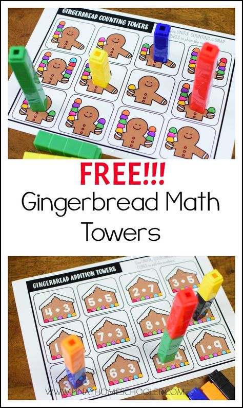 Gingerbread Kindergarten, Gingerbread Man Preschool, Gingerbread Math, Gingerbread Unit, Centers Kindergarten, Gingerbread Man Activities, Homeschool Montessori, December Kindergarten, Christmas Math Activities