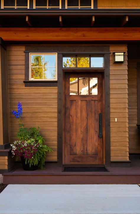 Unique Front Door, Country Front Door, Mahogany Door, Front Door Color, Solid Wood Entry Doors, Unique Front Doors, Glass Door Design, Garage Door Types, Trendy Door