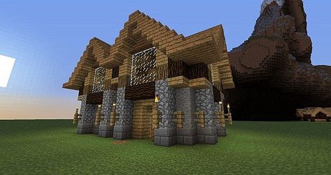 Build a house in 5 steps [download] Minecraft Project Cobblestone House Minecraft, Minecraft Modern Houses, Cobblestone House, Diary Of A Wimpy, Minecraft Modern, Diary Of A Wimpy Kid, Build A House, Cool Minecraft Houses, Minecraft Map