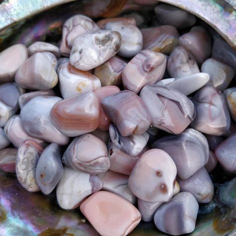 Pink Botswana Agate - Single Piece Healing Childhood, Childhood Traumas, Shiny Rocks, Pink Botswana Agate, Inner Turmoil, Crystal Aesthetic, Types Of Crystals, Pretty Rocks, Botswana Agate