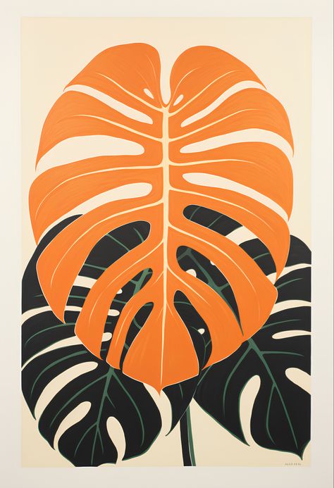 Monstera Plant Illustration, Monstera Plant Drawing, Monstera Illustration, Jungle Room, Monstera Plant, Plant Drawing, Pattern Brands, Plant Illustration, Retro Pattern