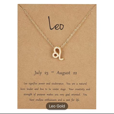 Zodiac Sign Adjustable Length Necklace In Gold For Sign Leo. Brand New Still In Packaging And Never Been Worn Zodiac Necklace Scorpio, Scorpio Necklace, Zodiac Pendant Necklace, Women Necklaces, Zodiac Sign Necklace, Gold Chain Choker, Sign Necklace, Constellation Necklace, Zodiac Pendant