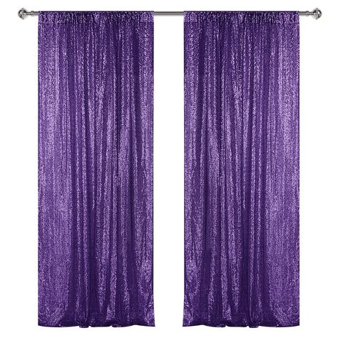 PRICES MAY VARY. Package Include: 2Pcs 2FT Wide X 8FT Height shiny purple sequin background. Sequin backdrop curtains are easy to install because of the 4-inch wide rod pocket on the top. Durable Material: The purple sequin backdrop is made of 3MM round dense sequins with mesh fabric backing. All the edges of the purple backdrops are well finished and sequins are not easy to drop, so they can be reused. Elegant and Sparkly: Seamless sequins make the backdrop curtain difficult to see through unde Birthday Wall Decoration, Sequin Backdrop, Birthday Wall, Purple Background, Photography Backdrop, Party Wedding, Wall Decoration, Sequin, Sparkle