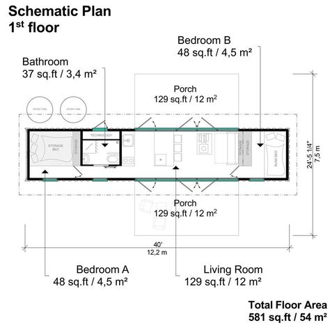 40ft Shipping Container, Container Home Designs, Shipping Container Cabin, 40ft Container, Shipping Container Home Designs, Container Cabin, Shipping Container House Plans, Diy House Plans, Building A Container Home