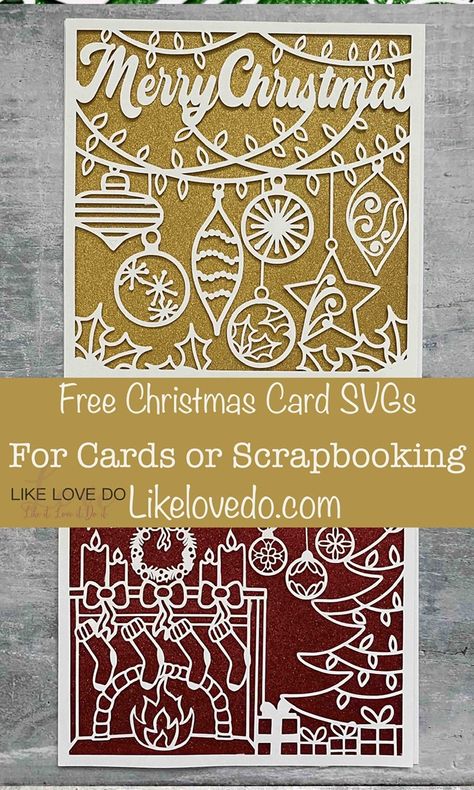 Christmas SVG Backgrounds - Like Love Do Valentine Craft Ideas, Free Christmas Card, Cricut Christmas Cards, Svgs For Cricut, Christmas Card Background, Free Christmas Backgrounds, Christmas Scrapbook Pages, Cricut Christmas Ideas, Christmas Cricut