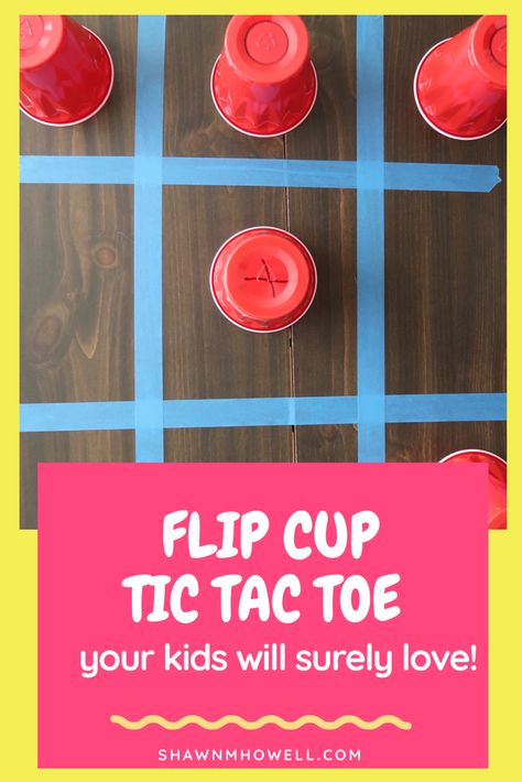 3 unusual ways to play tic tac toe that your kids will love! Tic Tac Toe Cup Game, Tic Tac Toe Relay Race, Human Tic Tac Toe Game, Flip Cup Tic Tac Toe, Tic Tac Toe Diy, Mini Golf Games, Beer Olympics, Beer Games, Beer Olympic