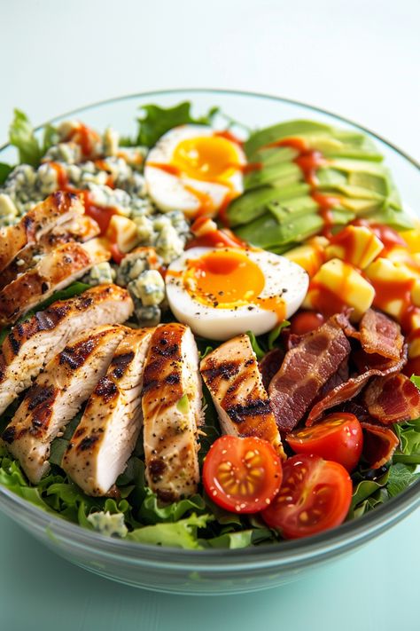 Highly Protein Meals, The Healthy Kitchen, Meal With Bacon, Easy Salad Recipes For Dinner, Cute Healthy Meals, Meals With Salad, Healthy Eating Recipes For Dinner Easy, Healthy Recipes For Weight Losing, Healthy Food Truck