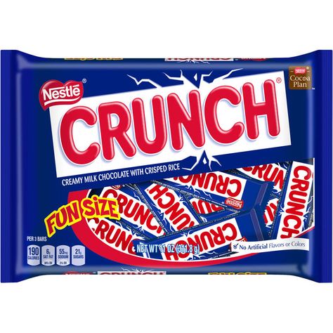 Crunch Candy Bar, Crunch Chocolate Bar, Crunch Chocolate, Bag Of Candy, Chocolate Candy Bars, Nestle Crunch, Rice Crisps, Crunch Bar, Milk Chocolate Candy