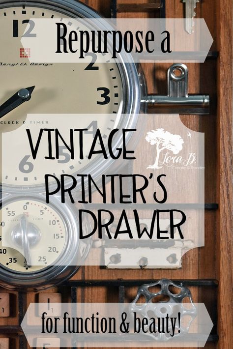 How To Style A Printers Tray, Vintage Drawers Upcycle, Type Drawer Ideas, Printers Box Display Ideas, How To Decorate A Printers Tray, Printing Drawer Ideas, Printers Tray Ideas Upcycling, Print Tray Ideas, Printer Drawer Ideas Display