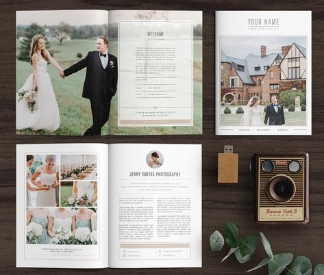 Wedding Magazine Template MG001 by Bellenity Design on @creativemarket Wedding Magazine Template, Wedding Photography Magazine, Welcome Package, Wedding Day Tips, Bridal Guide, Bridal Magazine, Wedding Day Timeline, Template Wedding, Wedding Guide