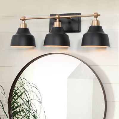 Black Vanity Bathroom Farmhouse, Simple Bathroom Vanity Light, Above Mirror Bathroom Lighting Modern, Bathroom Vanity Lighting Over Mirror Black, Matte Black Vanity Light, Bathroom Lighting Over Mirror Vintage, Black Bathroom Light Fixture Over Mirror, Black Vanity Lights Bathroom, Black Trim Bathroom