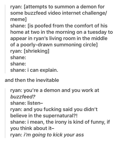 Demon Shane X Ryan, Demon Shane Madej Fanart, Shane X Ryan, Buzz Feed Unsolved, Demon Shane, Shane Madej, Buzzfeed Funny, Ghost Files, Buzzfeed Unsolved