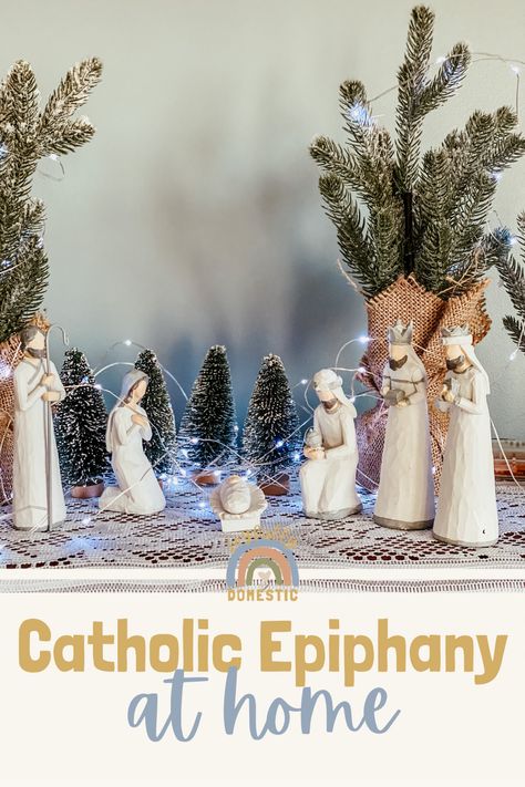 For Catholics, the Christmas season does not end on Christmas Day. In fact, the 12 days of Christmas doesn’t end until the feast of the Epiphany on January 6th. In this post, I’m sharing how we celebrate Epiphany in the catholic home and other catholic Epiphany traditions. Epiphany Party Ideas, Epiphany Celebration Ideas, Epiphany Feast Day, Epiphany Traditions, Epiphany Of The Lord Catholic, The Epiphany For Kids, Feast Of Epiphany, Happy Epiphany, Epiphany Party