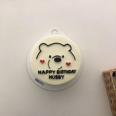 Birthday Cake For Boyfriend, Cake Instagram, Cake For Boyfriend, Pastel Cakes, Korean Cake, Funny Birthday Cakes, Simple Cake Designs, Mini Cakes Birthday, Cake Decorating Frosting