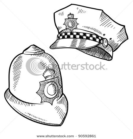 Police and bobby hats Helmet Drawing, Police Hat, Food Poster Design, Man Hat, Food Poster, Men's Shirts, Line Drawing, Line Art, Poster Design