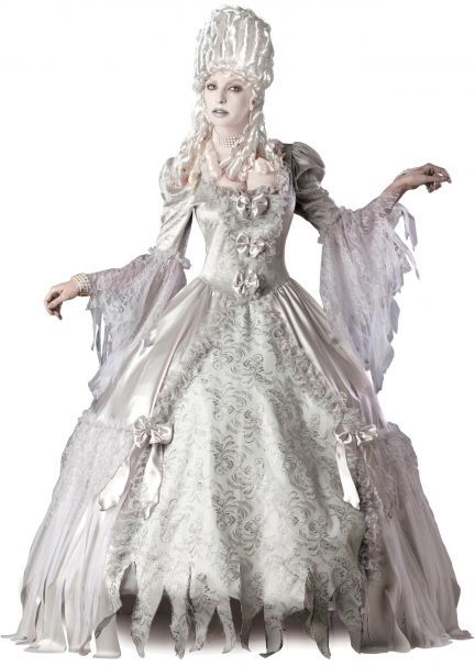 Fantastic 17th Century Countess Ghost Costume Ghost Lady, Marie Antoinette Costume, Ghost Bride, Bride Costume, Ghost Costume, Diy Kostüm, Victorian Costume, Full Length Gowns, Theme Halloween