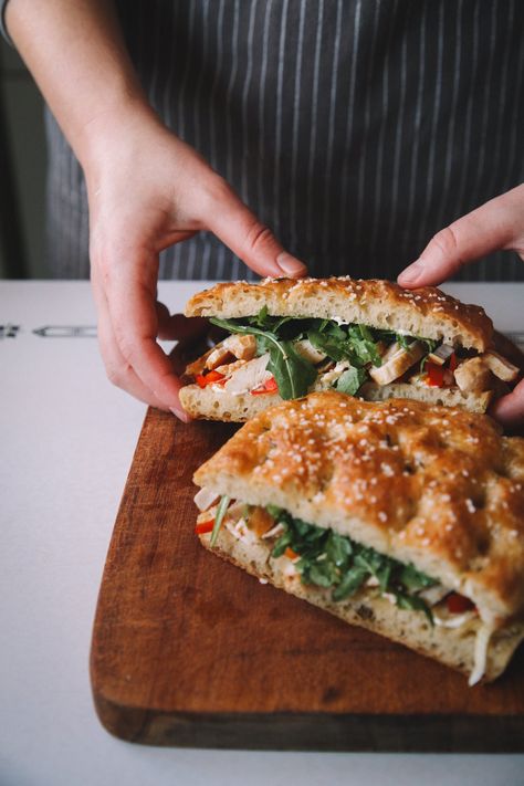 FOCACCIA FOR TWO (AND THE BEST SANDWICH YOU'LL EVER EAT) — JACINTHA PAYNE Chicken Foccacia Recipes, Focaccia Bread Sandwich Recipes, Foccacia Sandwich Recipes, Foccacia Bread Sandwiches, Focaccia Sandwich Ideas, Focaccia Bread Sandwich, Foccacia Sandwich, Focaccia Sandwiches, Focaccia Sandwich