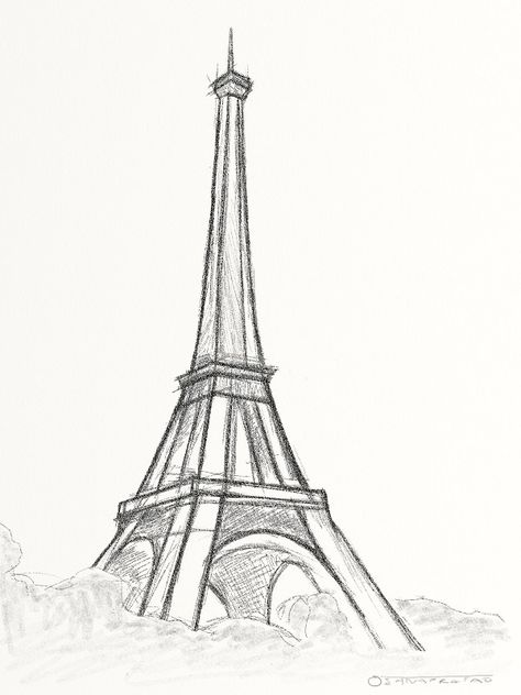 drawings of towers | Eiffel Tower Quick Sketch « Bombay Drift Corkboard Ideas, Eiffel Tower Drawing, Tower Drawing, Easy Pencil Drawings, Kraf Kertas, Desen Realist, 흑백 그림, Pencil Drawings Easy, Seni Cat Air