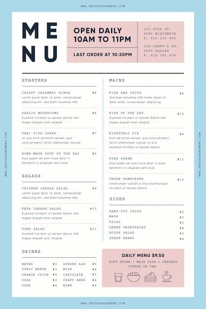 Breakfast Menu Design, Menu Engineering, Menu Design Layout, Menu Board Design, Menu Sans Gluten, Menu Design Inspiration, Cafe Menu Design, Menue Design, Menu Layout