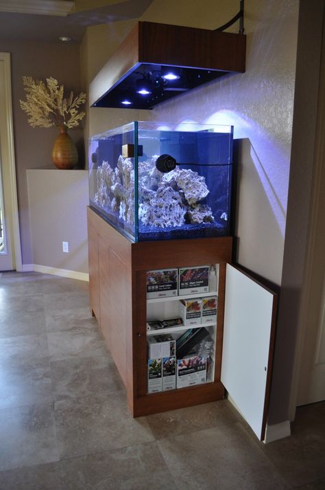 Reefer 525xl build Aquarium Design Ideas, Diy Aquarium Stand, Fish Tank Cabinets, Fish Tank Wall, Aquarium Cabinet, Aquarium Stands, Custom Aquarium, Wall Aquarium, Fish Tank Stand