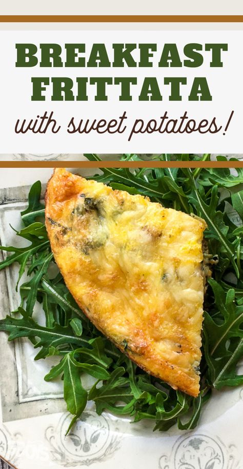 Frittata Breakfast, Frittata Recipes Breakfast, Fritata Recipe, Sweet Potato Egg, Potato Frittata Recipes, Sweet Potato Frittata, Eggs And Sweet Potato, Baked Frittata, Easy Frittata