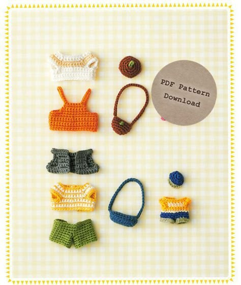 Download Crochet Patterns for Sylvanian Families Doll Clothes Animal Doll Amigurumi Printable Pattern – Printable PDF Instant Download! All in one PDF! #amigurumi #pattern #download #pdf #crochet #doll #japan #japanese #lunarheavenly Calico Critters Crochet Clothes Free Pattern, Calico Critter Crochet Free Pattern, Clothes For Dolls Free Pattern, Sylvanian Family Clothes Pattern, Crochet Calico Critter Clothes, Crochet Tiny Clothes, Mini Crochet Clothes, Sylvanian Families Printables, Calico Critters Crochet Patterns Free