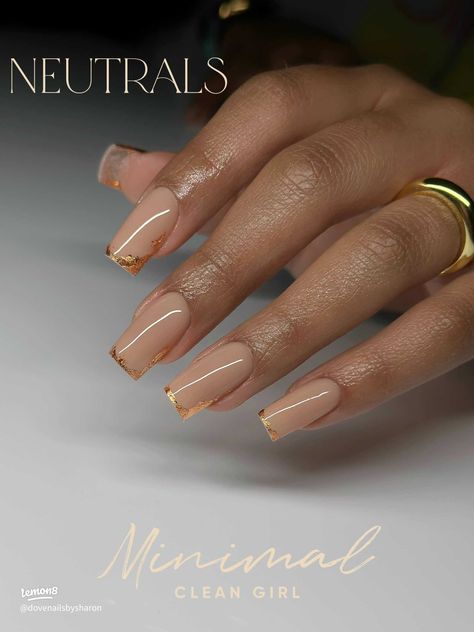 Neutral Fall | Gallery posted by Dovenails🌿 | Lemon8 Neutral Nail Designs, Nailinspo Nailart, Classy Prom, Gold Prom, Sassy Nails, Nude Nail Designs, Simple Gel Nails, Gold Nail, Work Nails