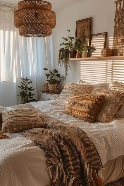 Bohemian Bedroom Decor, Redecorate Bedroom, Boho Room, Tiny Bedroom, Room Makeover Bedroom, Bedroom Boho, Rustic Bedroom, Cozy Room, Room Inspiration Bedroom