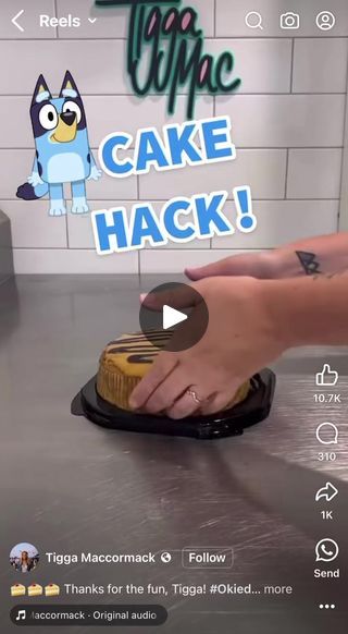 Adult bluey fans Club | I thought you guys might enjoy this video and omg she sounds like blueys mom Chilli How To Make A Bluey Birthday Cake, How To Make Bluey Cake, Bluey Cake Tutorial, Easy Bluey Cake Ideas, Bluey Duck Cake Tutorial, Bluey Birthday Party Snack Ideas, Easy Diy Bluey Cake, Bluey Buttercream Cake Ideas, Chocolate Bluey Cake