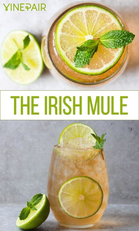 Looking to take your Moscow Mule to the next level? Ditch the rum for Irish Whiskey. Get the recipe now! Irish Mule Recipe, Irish Mule, Mule Drink, Whisky Cocktail, Whiskey Recipes, Moscow Mule Recipe, Jameson Whiskey, Mule Recipe, Jameson Irish Whiskey