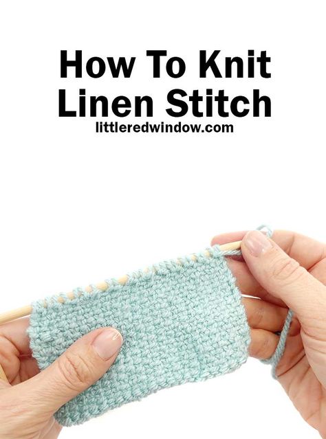 Linen Stitch Knitting, Knit Linen Stitch, Unique Knitting Patterns, Knitting Pattern Easy, Stitch Knitting Pattern, Advanced Knitting, Knitting Hacks, Baby Hat Knitting Pattern, Knitting Basics