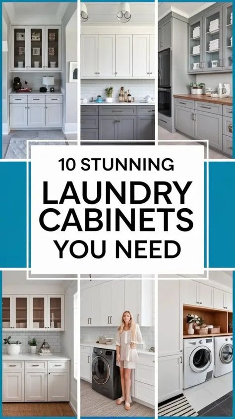 10 Stunning Modern Laundry Room Cabinet Ideas You’ll Love 11 Laundry Room Custom Cabinets, Laundry Room Cabinet Ideas, Room Cabinet Ideas, Cabinet Solutions, Small Bathroom Cabinets, Laundry Room Cabinet, Modern Laundry Room, Diy Locker, Small Laundry Room Makeover