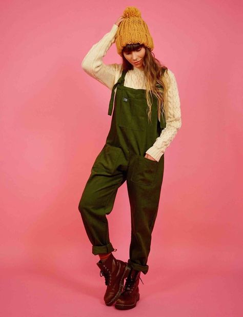 Lucy And Yak Dungarees, Corduroy Dungarees, Cotton Dungaree, Lucy And Yak, Comfy Clothing, Womens Designer Fashion, Inspiration Mode, Moss Green, Amazon Women