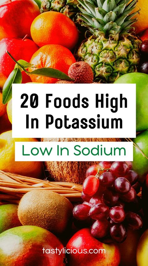 How can I get potassium without sodium | foods high in potassium and low in sodium | high potassium foods chart | juicing recipes for weight loss | juice recipes | healthy juicer recipes | juicer recipes beginners | green juice recipes for weight loss Foods High In Potassium, Low Potassium Recipes, Low Potassium Diet, Heart Healthy Recipes Low Sodium, High Potassium Foods, Potassium Foods, High Blood Pressure Diet, Easy Juice Recipes, Potassium Rich Foods