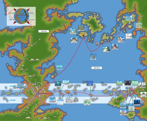 Map of Grand line, Red line and East Blue - One Piece One Piece New World, New World Map, World Map With Pins, Blue Map, One Piece World, One Piece Photos, One Piece Wallpaper Iphone, Blue One Piece, Old World Maps