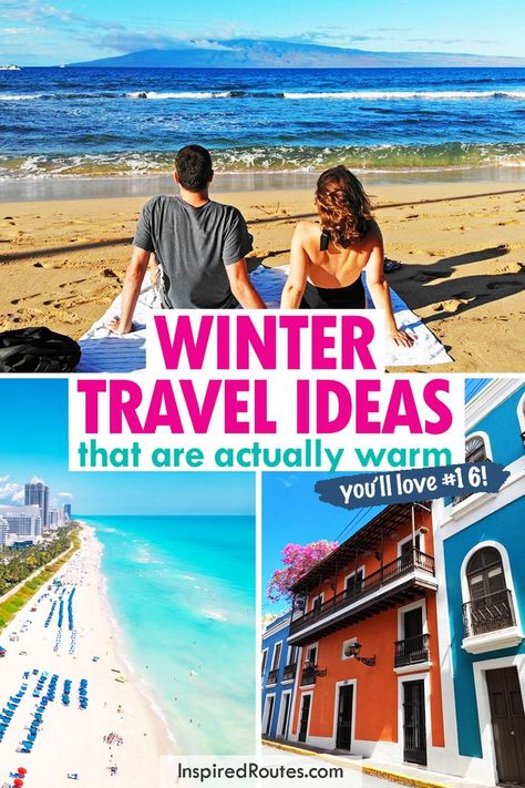 Need a warm winter getaway? Here are 30 amazing places in the US to soak up the sun. Save this guide and plan your escape to the warmest spots in the country! | Warm Winter Getaways | Where to Travel during Winter | US Destinations | Winter Travel Ideas | Travel Ideas | USA Travel Warm Vacation Destinations, Winter Travel Ideas, Winter Vacations In The Us, Romantic Vacations Couples, Usa Vacation Destinations, Warm Vacation, Best Winter Vacations, Winter Getaways, Winter Vacations