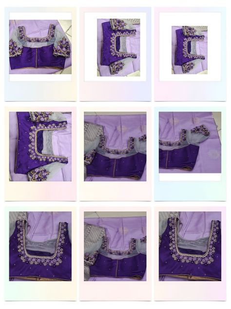 Violet. Colour maggam work blouse design... Violet Colour, Maggam Work Blouse, Maggam Work Blouses, Maggam Work Blouse Designs, Maggam Work, Blouse Work Designs, Work Blouse, Blouse Design, Alexander Mcqueen Scarf