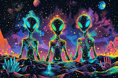 🖤 Embracing the darkness with an otherworldly vibe.  #AIArt #art #digitalart #WhimsicalDarkStudio Trippy Laptop Wallpaper Desktop Wallpapers, Trippy Desktop Wallpaper Macbook, Trippie Art, Ps4 Background, Trippy Galaxy, Pretty Desktop Backgrounds, Alien Galaxy, Blacklight Art, Trippy Alien