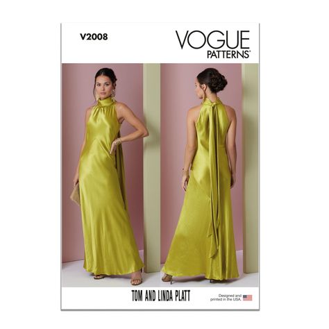 Sewing Pattern Shop, Halter Style Dress, Vogue Dress, Vogue Sewing, Vogue Sewing Patterns, Vogue Pattern, Miss Dress, Vogue Patterns, Dress Sewing Pattern