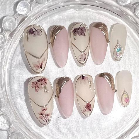 Almond Handmade Press on Nails Short Medium Acrylic Fake Nails Tips With Jelly Glue Flower Finish Nail 10Pcs (001-S) Glue Storage, Press On Nails Medium, Nails Tips, Gel Nail Kit, Nail Art Set, Trendy Nail, Trendy Nail Art, Nail Art Kit, Stick On Nails