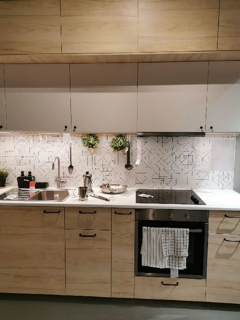 Designing a Bright and Natural Kitchen with IKEA's Askersund in Light Ash Effect Ikea Askersund, Ikea Small Kitchen, Modern Kitchen Countertops, Ikea Kitchen Inspiration, Small Kitchen Plans, Modern Kitchen Layout, White Ikea Kitchen, Ikea Kitchen Design, Countertop Ideas