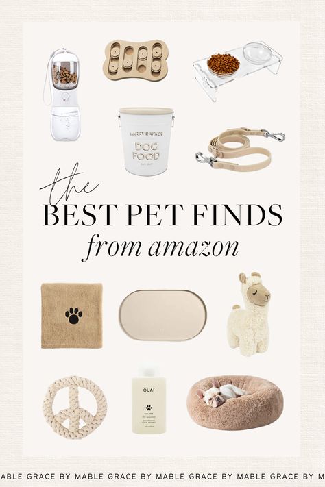 11 Amazon Pet Finds Every Dog Owner Should Have Dog Owner Accessories, Neutral Pet Aesthetic, Neutral Puppy Aesthetic, Aesthetic Dog Stuff Amazon, Puppy Shopping List, Neutral Dog Aesthetic, Best Dog Accessories, First Time Dog Owner Checklist, Gifts For Dog